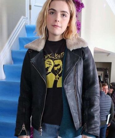 Kiernan Shipka Let It Snow Angie Leather Jacket