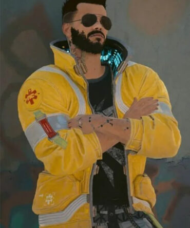 Video Game Cyberpunk 2077 Edgerunners David Martinez Yellow Leather Jacket