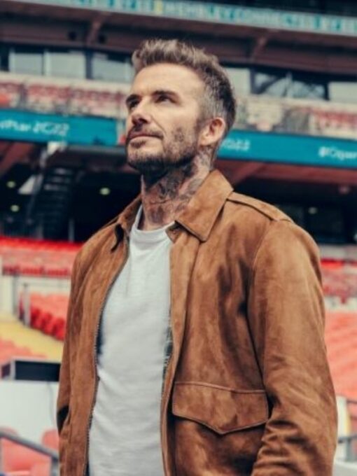 David Beckham Brown Leather Jacket