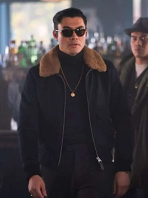 Dry Eye Henry Golding The Gentlemen Black Leather Jacket