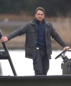 Gerard Butler Angel Has Fallen Mike Banning Brown Jacket