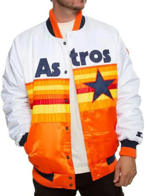 Houston Astros Bomber Satin Varsity Jacket