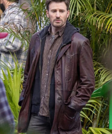 Red One Chris Evans Leather Coat