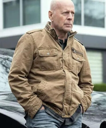 James Knight Detective Knight Redemption Bruce Willis Brown Jacket