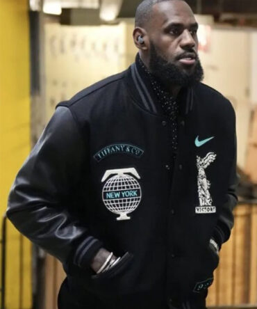 Lebron James Tiffany & Co Black Wool New York Varsity Jacket