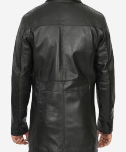 Black Leather Coat for Men