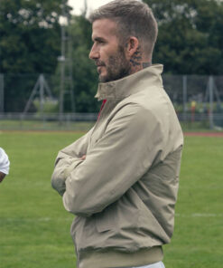 David Beckham Save Our Squad 2022 Beige Jacket