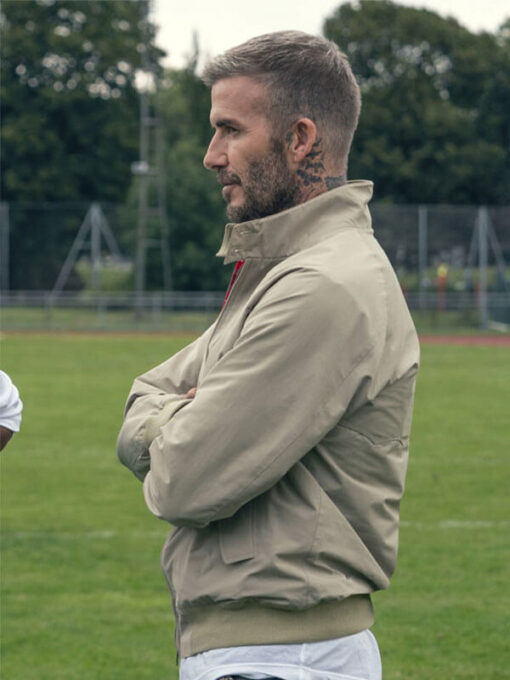 David Beckham Save Our Squad 2022 Beige Jacket