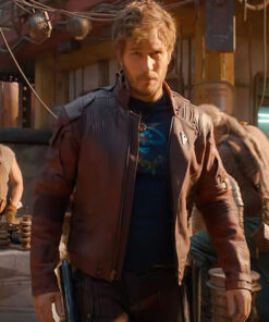 Guardians of the Galaxy Holiday Special Star Lord Leather Jacket