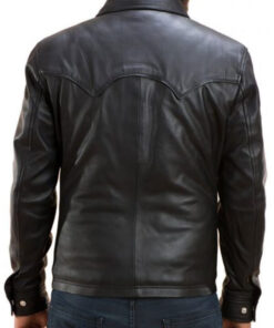 TV Series The Walking Dead David Morrissey Black Leather Jacket