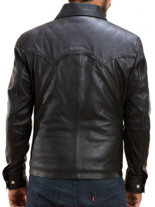 TV Series The Walking Dead David Morrissey Black Leather Jacket