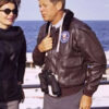 JFK US President Bomber Brown Leather Jacket