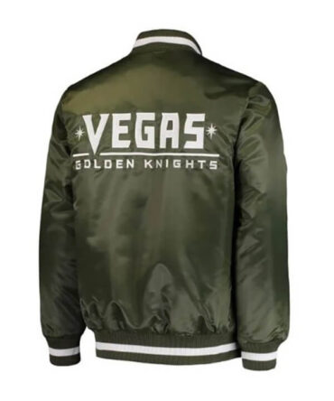 Mens Vegas Golden Knights Green Satin Jacket