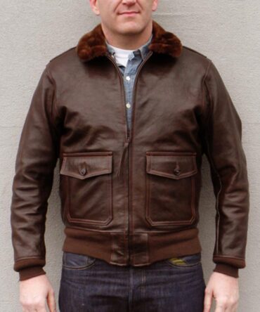 Flight Aviator AN-6552 Shearling Brown Leather Jacket