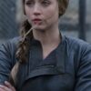 Ghosted 2023 Black Ana de Armas Asymmetric Black Leather Jacket