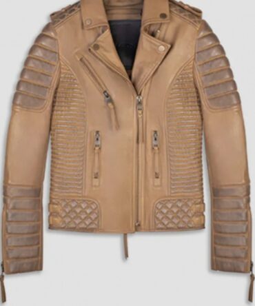 Letty Fast X 2023 Michelle Rodriguez Boda Skins Beige Leather Jacket