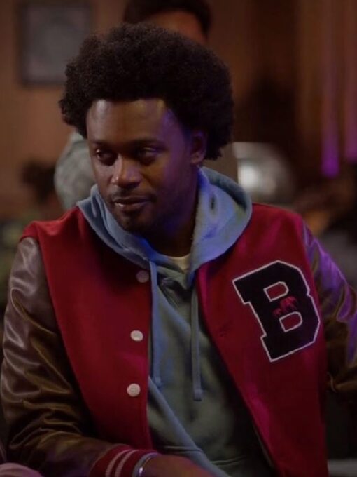 Noah’s Grand Crew Echo Kellum Red Varsity Jacket