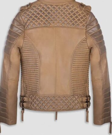 Fast X Michelle Rodriguez Beige Leather Jacket