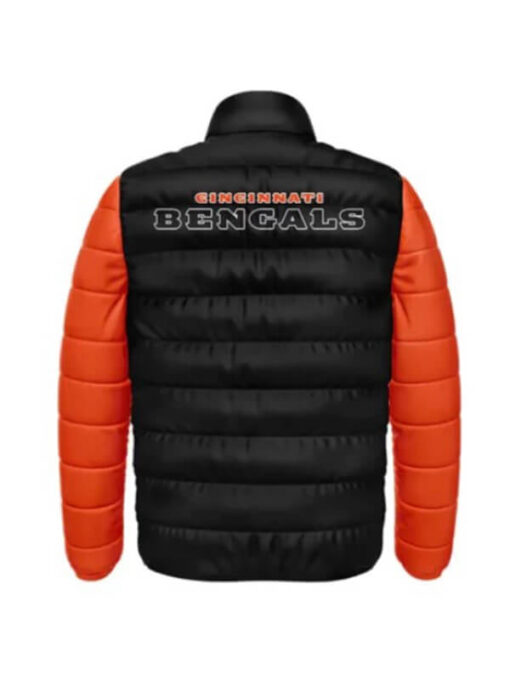 Carsten Cincinnati Bengals Black and Orange Puffer Jacket