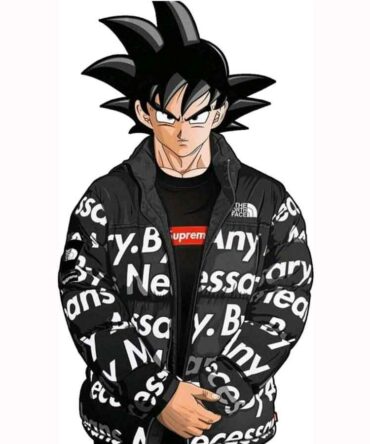 Dragon Ball Z Goku Drip Black Puffer Jacket