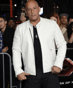 Vin Diesel Xander Cage White Leather Jacket