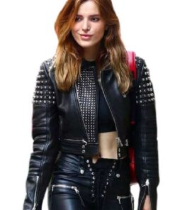 Annabella Avery Thorne Silver Studded Black Cropped Top