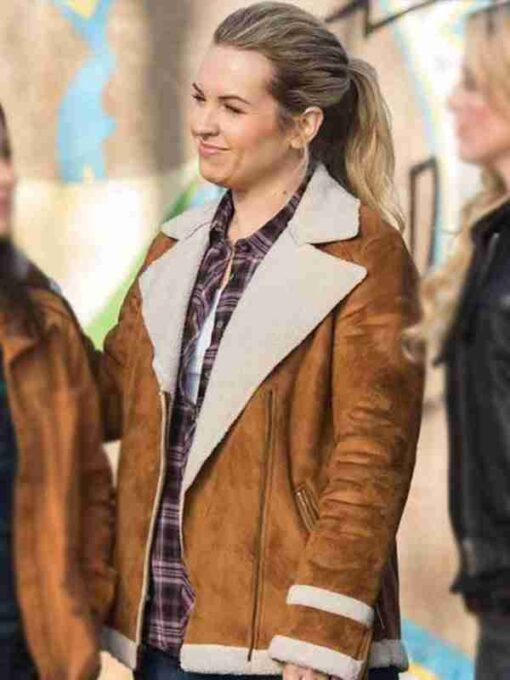 Donna Hanscum Supernatural Brown Shearling Jacket