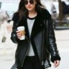 Dakota Johnson Fur Leather Jacket