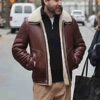 Edgar Ramírez TV Series Dr. Death S02 Dr. Paolo Macchiarini Shearling Brown Jacket