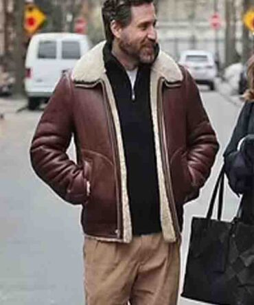 Edgar Ramírez TV Series Dr. Death S02 Dr. Paolo Macchiarini Shearling Brown Jacket