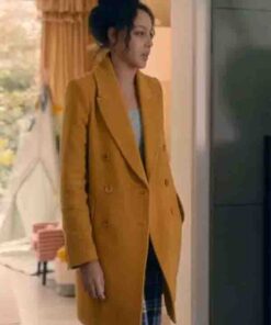 Eva Finn TV Series Fool Me Once Season 01 Adelle Leonce Yellow Coat