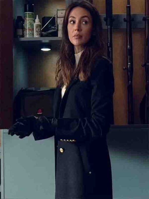 Maya Stern TV Series Fool Me Once Michelle Keegan Black Wool Coat