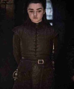 Maisie Williams Game Of Thrones Brown Leather Jacket